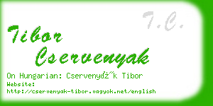 tibor cservenyak business card